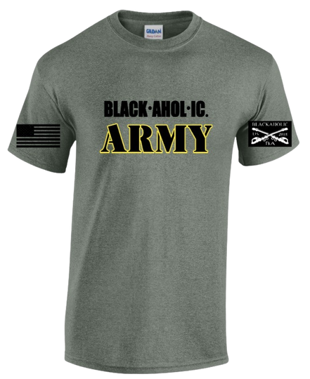 Blackaholic Army Tee Women Military Heather Green
