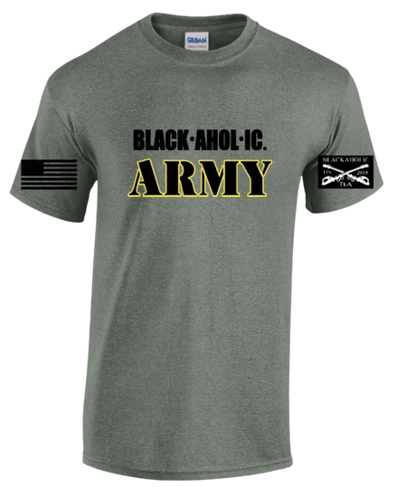 Blackaholic Army Tee Women Military Heather Green