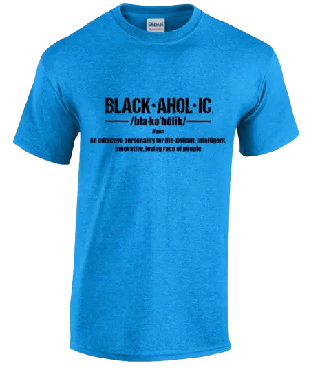 Blackaholic Definition Tee Boys Heather Sapphire BLACKAHOLIC UNLIMITED