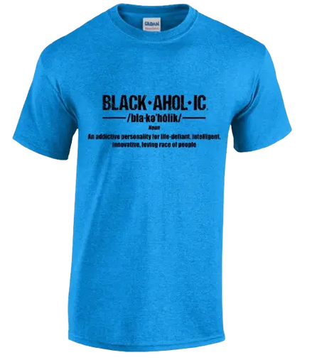 Blackaholic Definition Tee Girls Heather Sapphire BLACKAHOLIC UNLIMITED