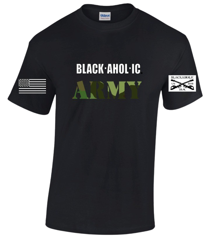 Blackaholic Army Tee Men Black Mix Cammoflage