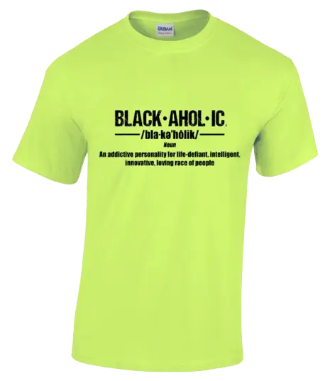Blackaholic Definition Tee Men Neon Green BLACKAHOLIC UNLIMITED