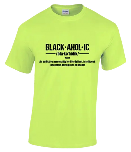 Blackaholic Definition Tee Boys Neon Green BLACKAHOLIC UNLIMITED