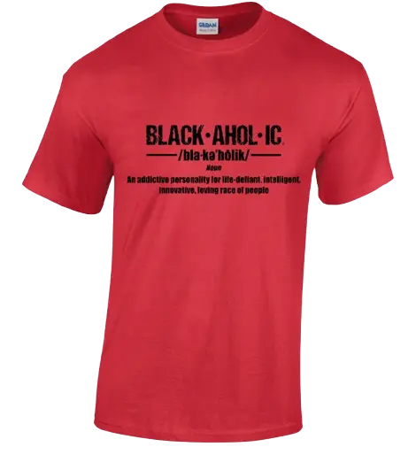 Blackaholic Definition Tee Men Red BLACKAHOLIC UNLIMITED