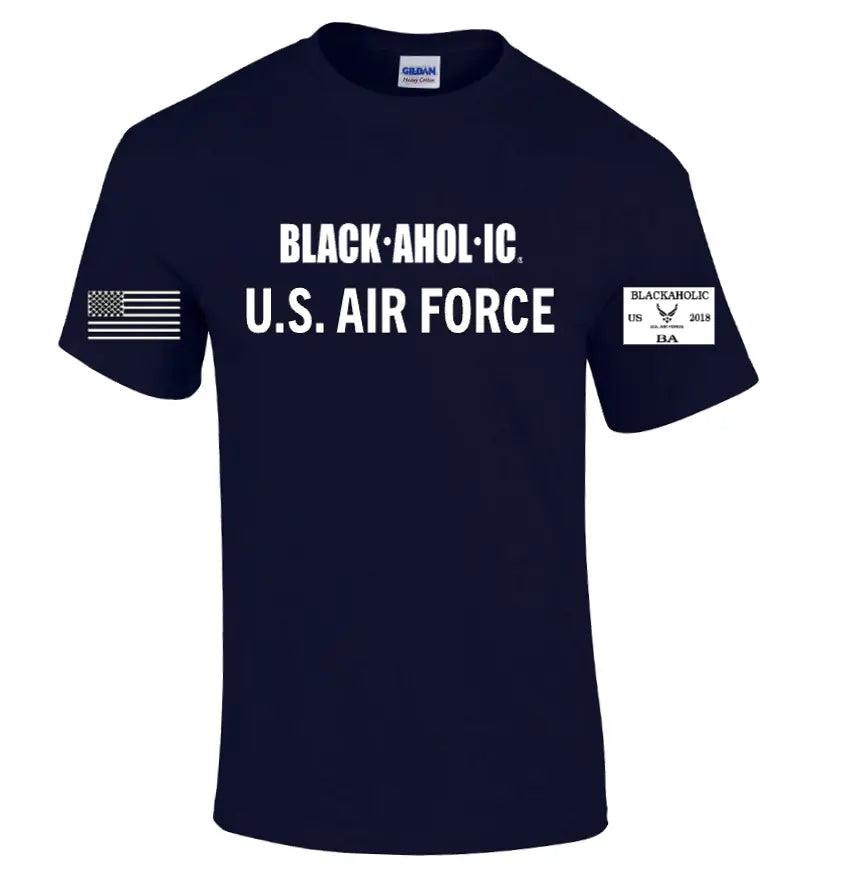 Blackaholic Air Force Tee Men (Navy) BLACKAHOLIC UNLIMITED