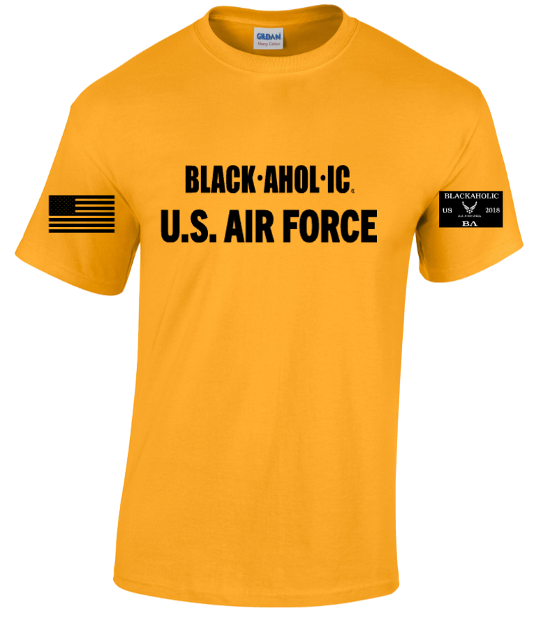 Blackaholic Air Force Tee Woman (Gold)