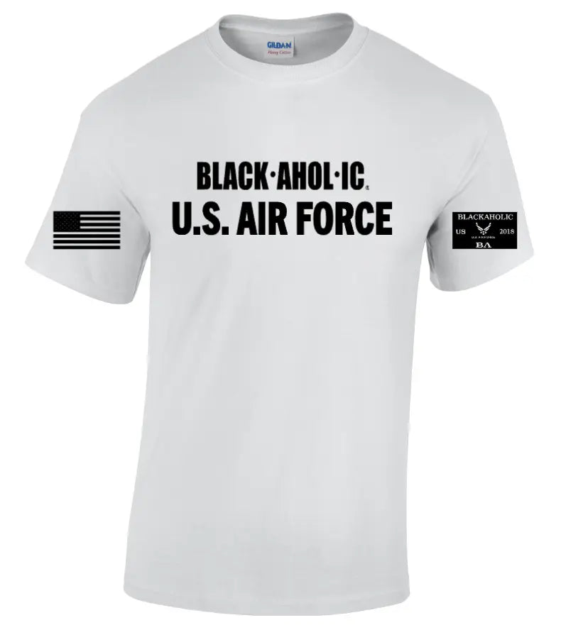 Blackaholic Air Force Tee Men (White) BLACKAHOLIC UNLIMITED