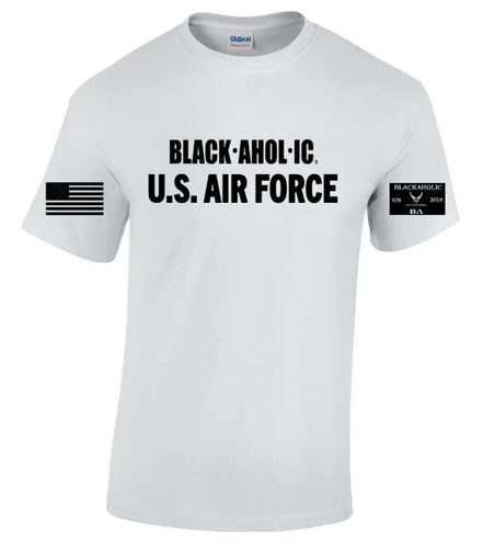 Blackaholic Air Force Tee Men (White) BLACKAHOLIC UNLIMITED