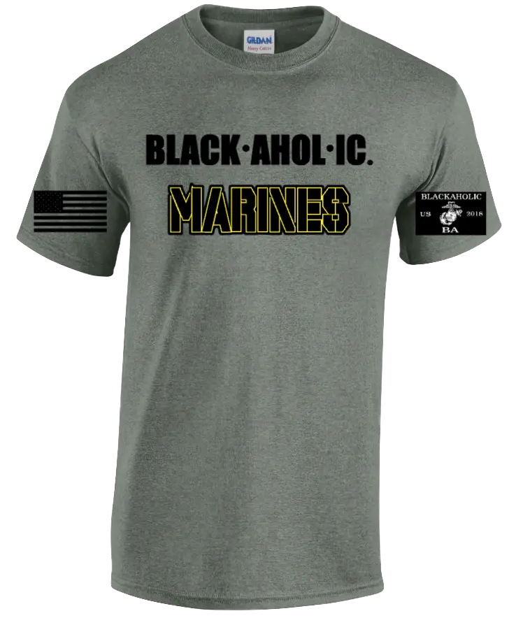 Blackaholic Marines Tee Women Heather Military Grey My Store