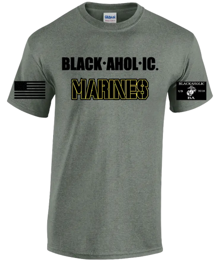 Blackaholic Marines Tee Women Heather Military Grey My Store