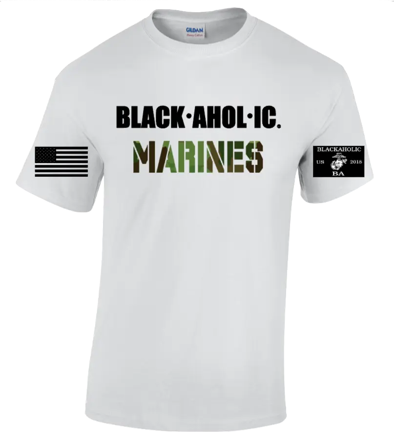 Blackaholic Marines Tee Women (Camouflage Lettering) My Store