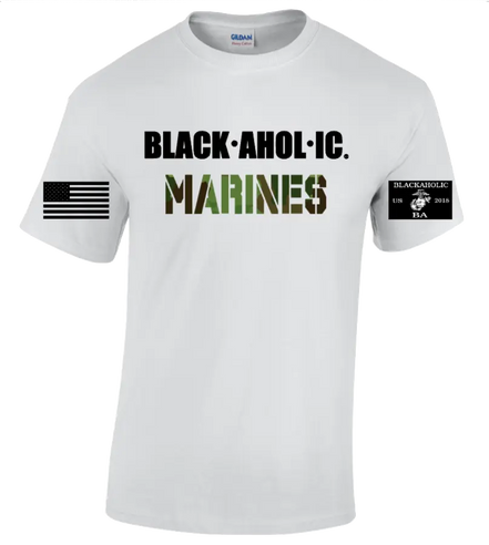 Blackaholic Marines Tee Women (Camouflage Lettering) My Store