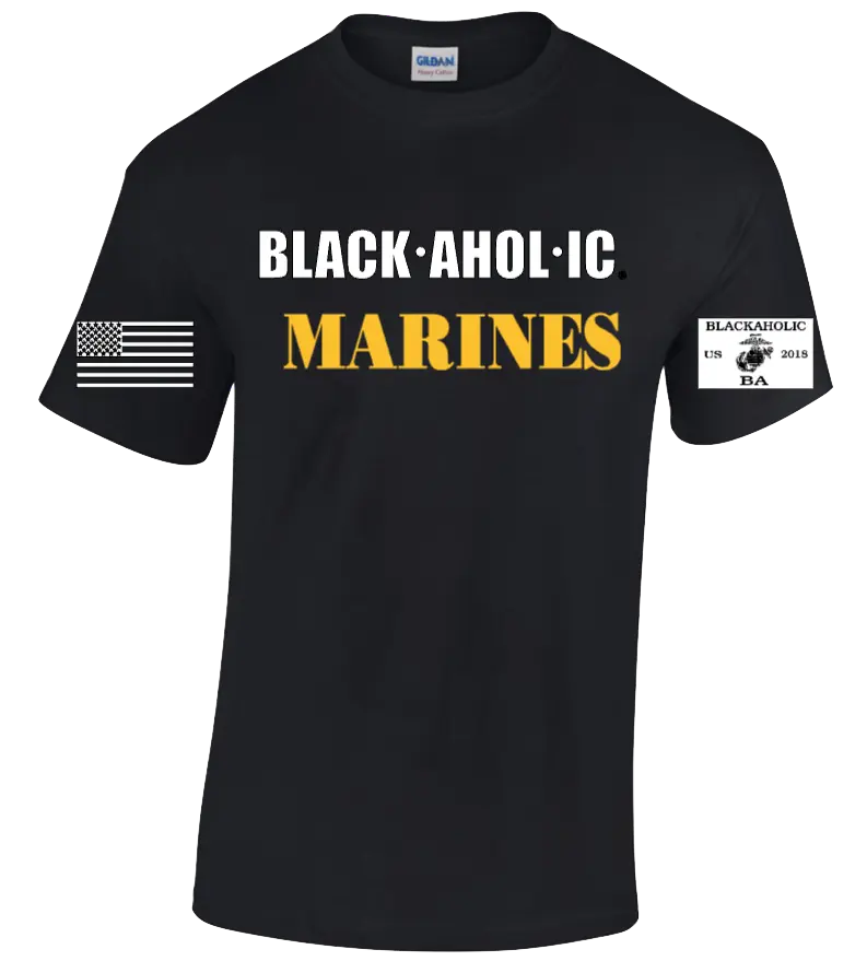 Blackaholic Marines Tee Women (Yellow Lettering) My Store