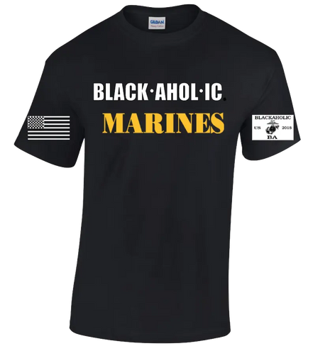 Blackaholic Marines Tee Women (Yellow Lettering) My Store