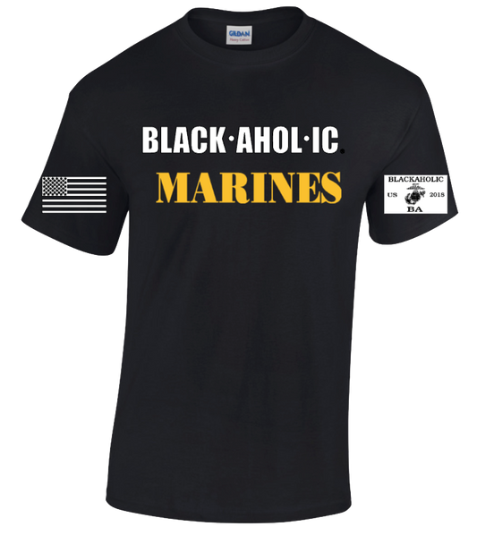 Blackaholic Marines Tee Women (Yellow Lettering)