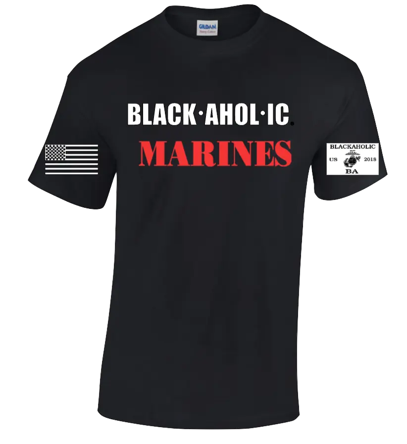 Blackaholic Marines Tee Women (Red Lettering) My Store