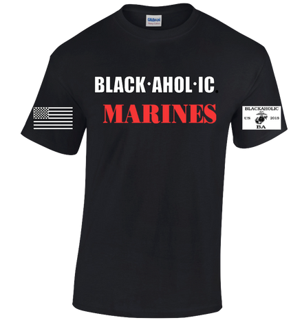 Blackaholic Marines Tee Women (Red Lettering)