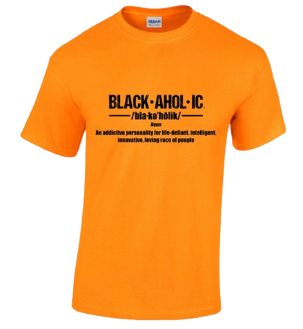 Blackaholic Definition Tee Boys Tennessee Orange