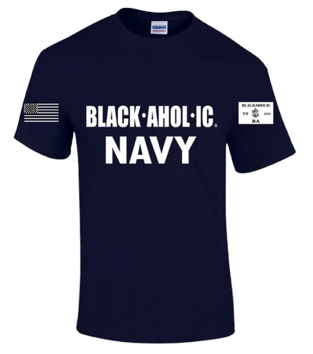Blackaholic Navy Tee Men Black