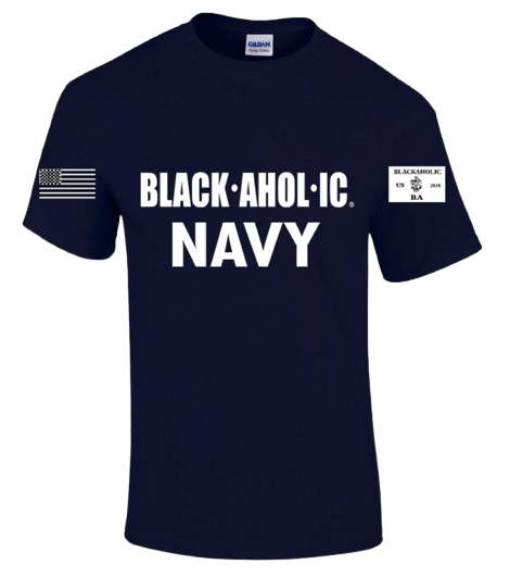 Blackaholic Navy Tee Men Black