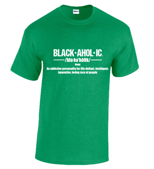 Blackaholic Definition Tee Men Antique Irish Green