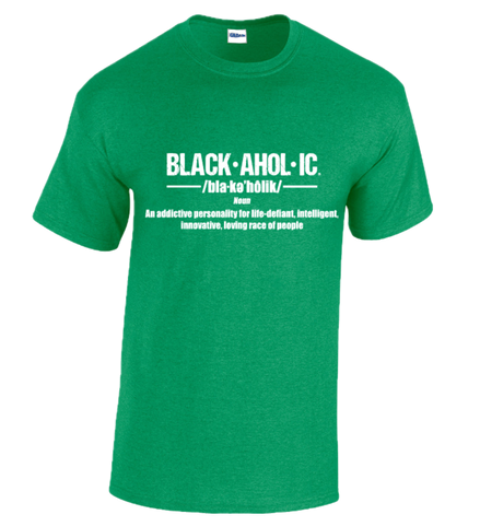 Blackaholic Definition Tee Men Antique Irish Green