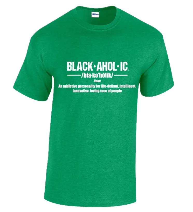 Blackaholic Definition Tee Boys Antique Irish Green My Store