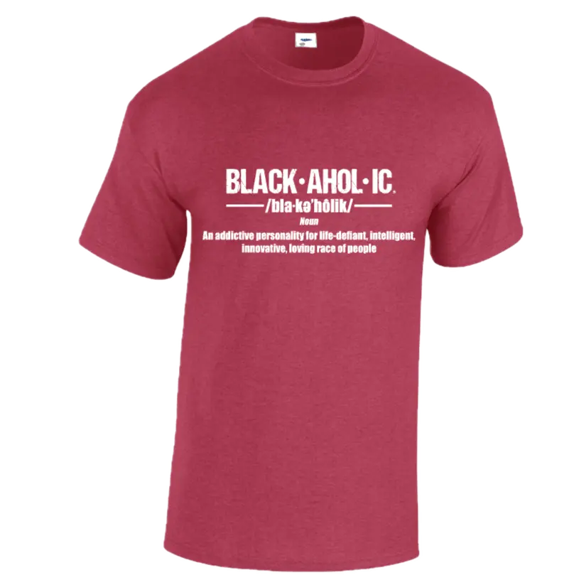 Blackaholic Definition Tee Boys Antique Red My Store
