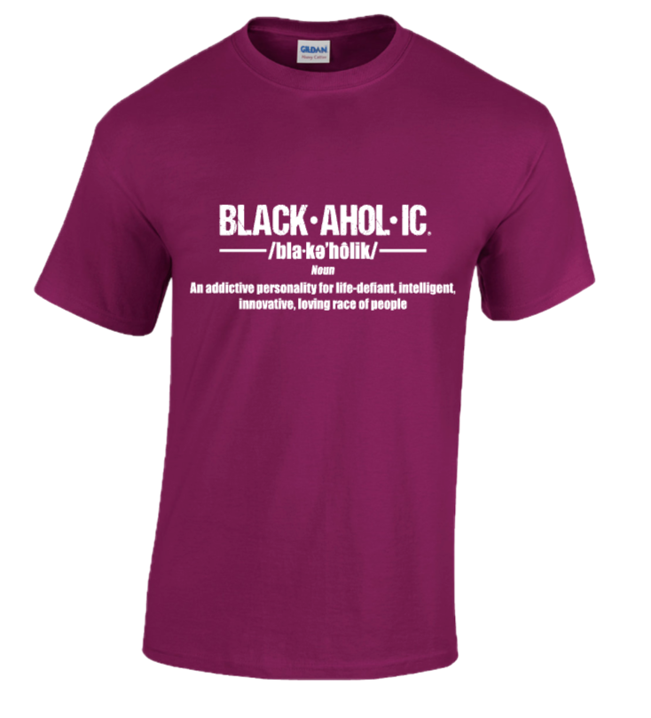 Blackaholic Definition Tee Men Berry
