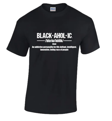 Blackaholic Definition Tee Men Black My Store