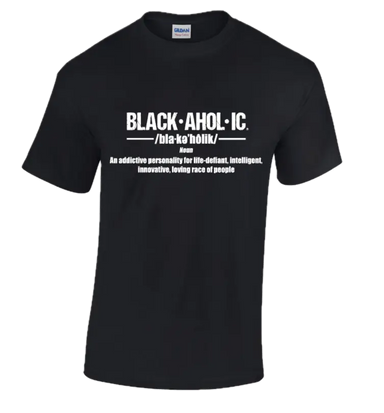 Blackaholic Definition Tee Men Black My Store
