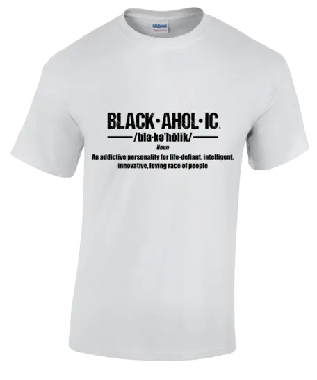 Blackaholic Definition Tee Men White BLACKAHOLIC UNLIMITED