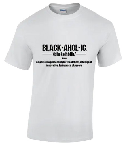 Blackaholic Definition Tee Girls White BLACKAHOLIC UNLIMITED