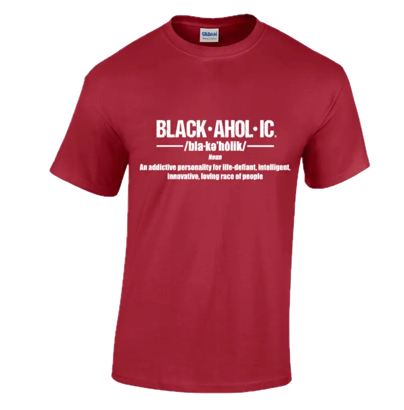 Blackaholic Definition Tee Men Cardinal My Store