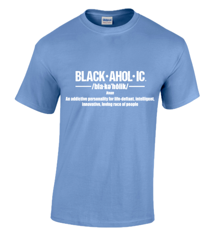 Blackaholic Definition Tee Men Carolina Blue