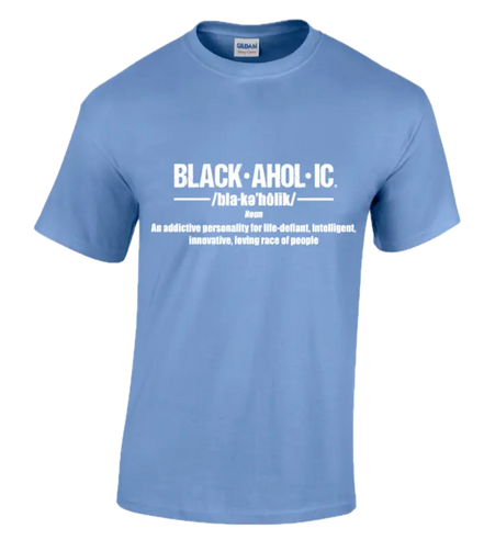 Blackaholic Definition Tee Girls Carolina Blue My Store