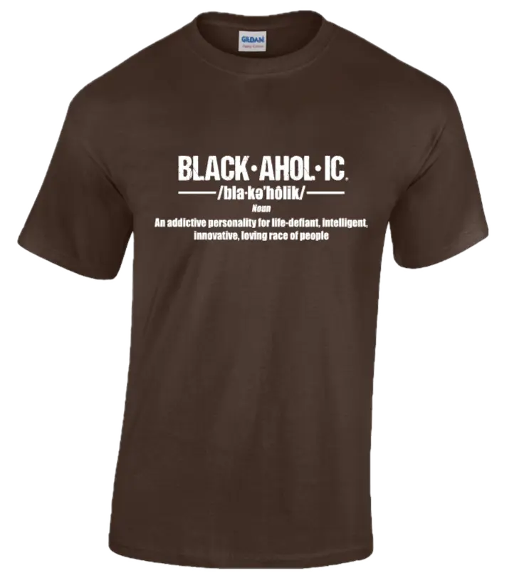 Blackaholic Definition Tee Men Dark Chocolate My Store