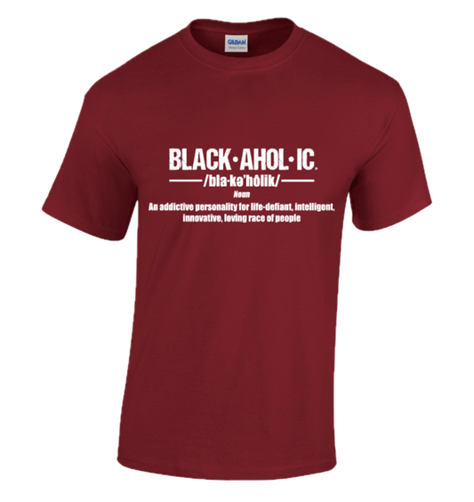 Blackaholic Definition Tee Men Garnet