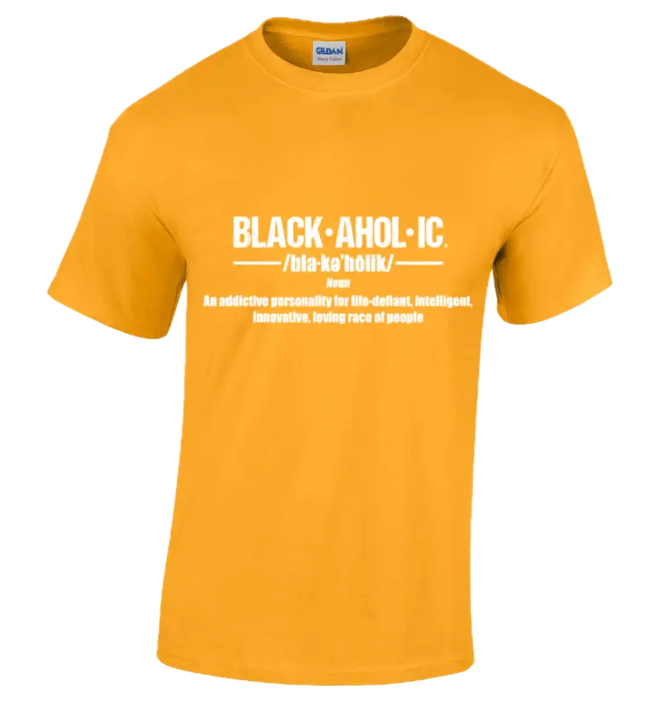 Blackaholic Definition Tee Girls Gold My Store