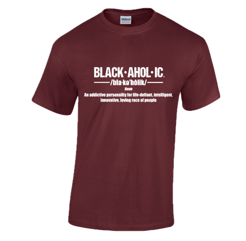 Blackaholic Definition Tee Men  Maroon