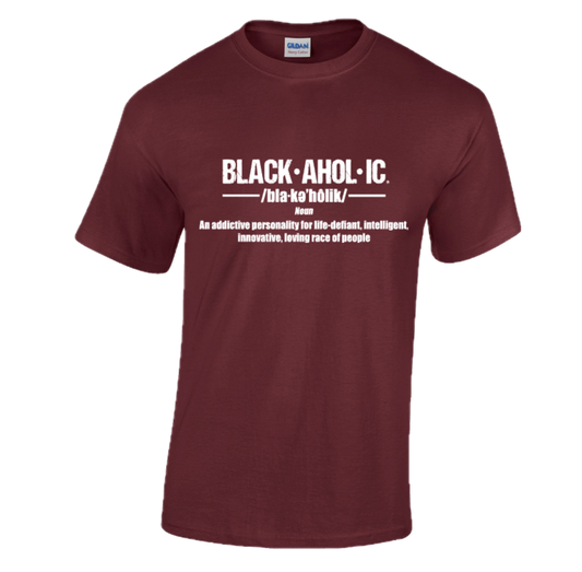 Blackaholic Definition Tee Men  Maroon
