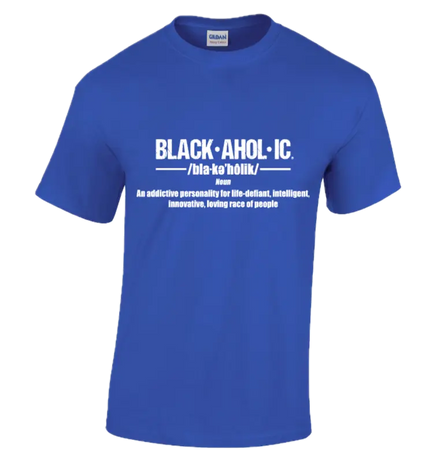 Blackaholic Definition Tee Girls Neon Blue My Store