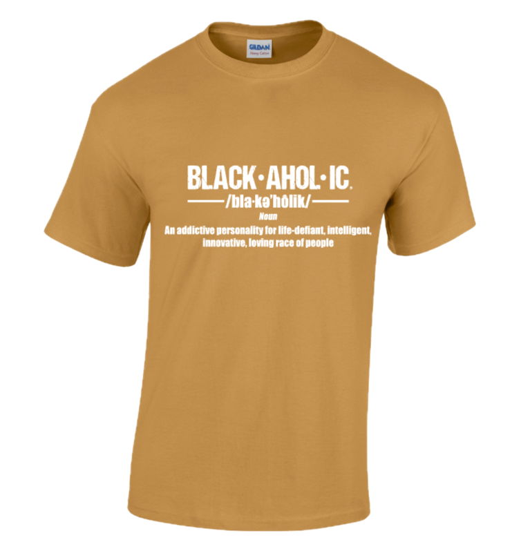 Blackaholic Definition Tee Men Old Gold