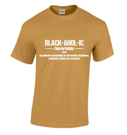 Blackaholic Definition Tee Men Old Gold