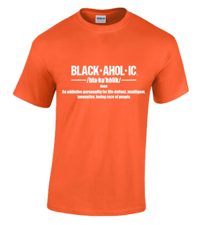 Blackaholic Definition Tee Boys Orange My Store