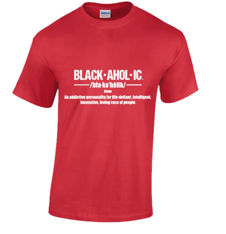 Blackaholic Definition Tee Boys Red My Store