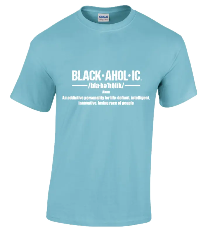 Blackaholic Definition Tee Men  Sky Blue My Store