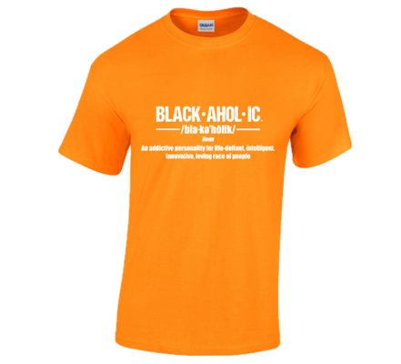 Blackaholic Definition Tee Men Tennessee Orange