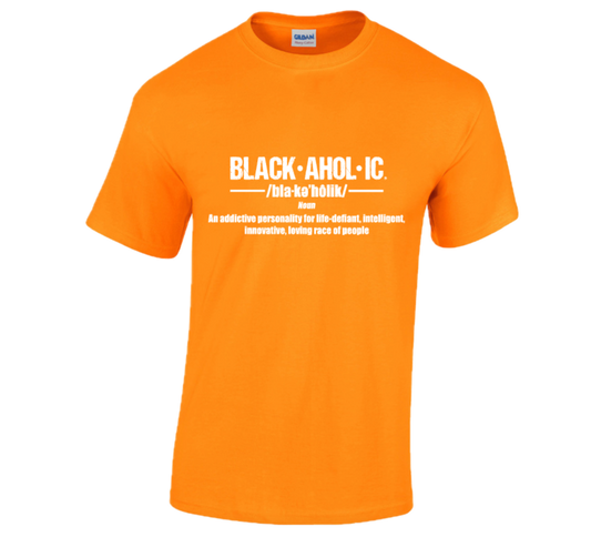 Blackaholic Definition Tee Men Tennessee Orange