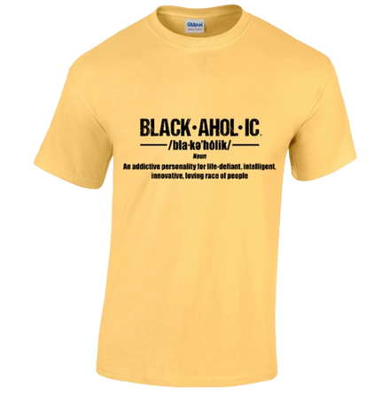 Blackaholic Definition Tee Boys Yellow Haze